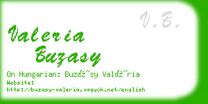 valeria buzasy business card